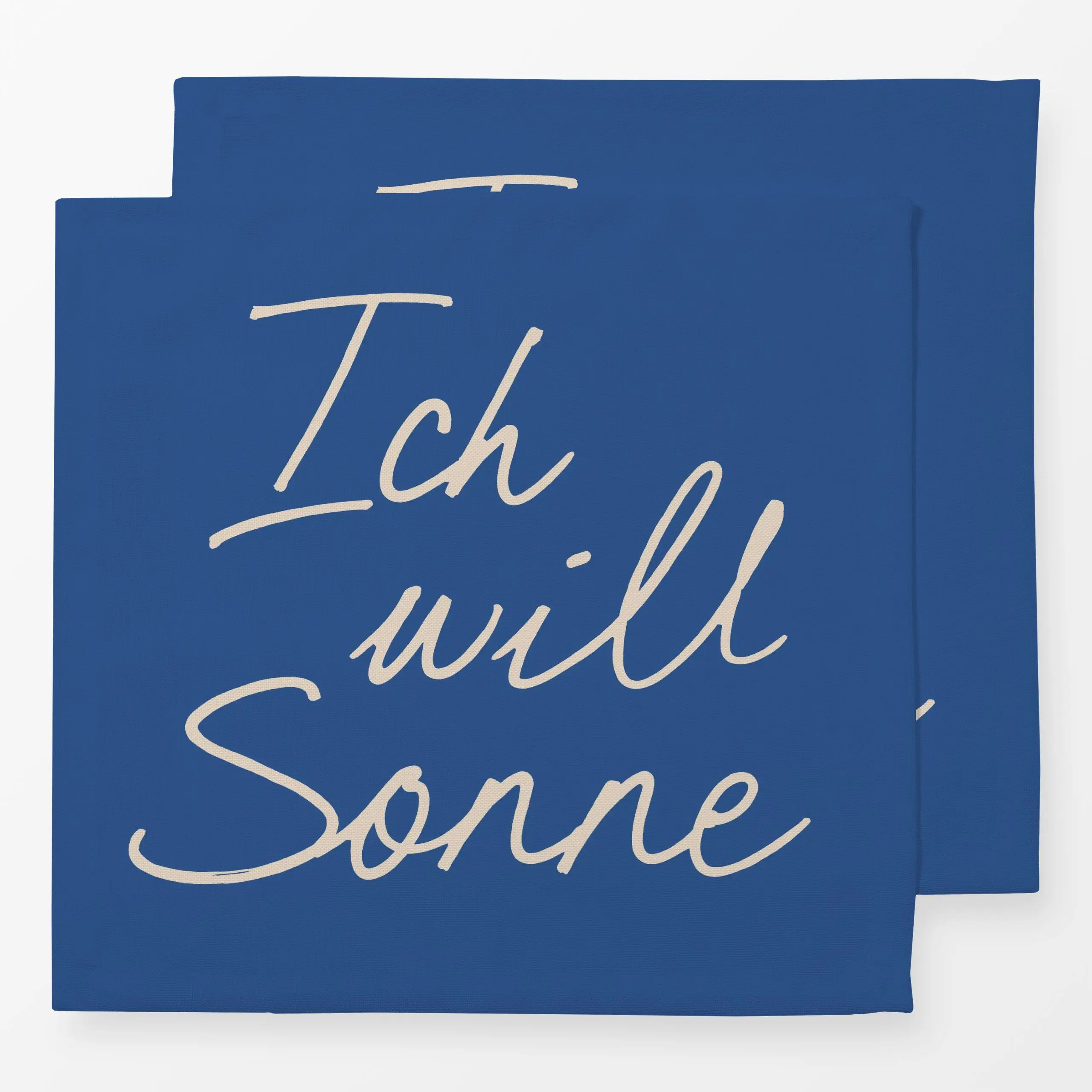 Servietten Ich will Sonne blau - Sommer, Sprüche & Schriftzüge, Reise - von „Studio Kesse"; Sonne, Sommer, Reisen, Summerfee...