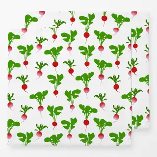 Servietten Radieschenmuster