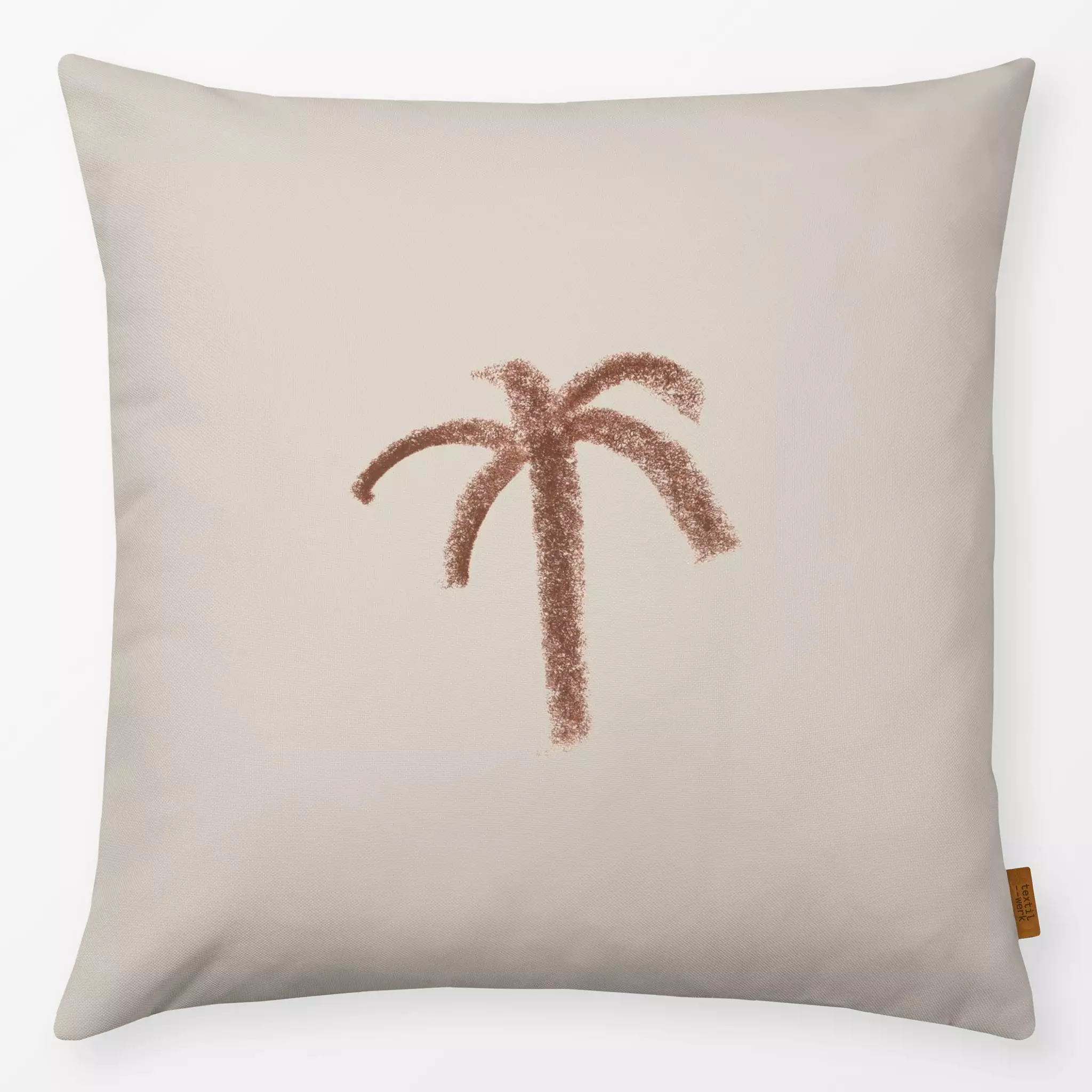 Kissen Kissen Palme braun