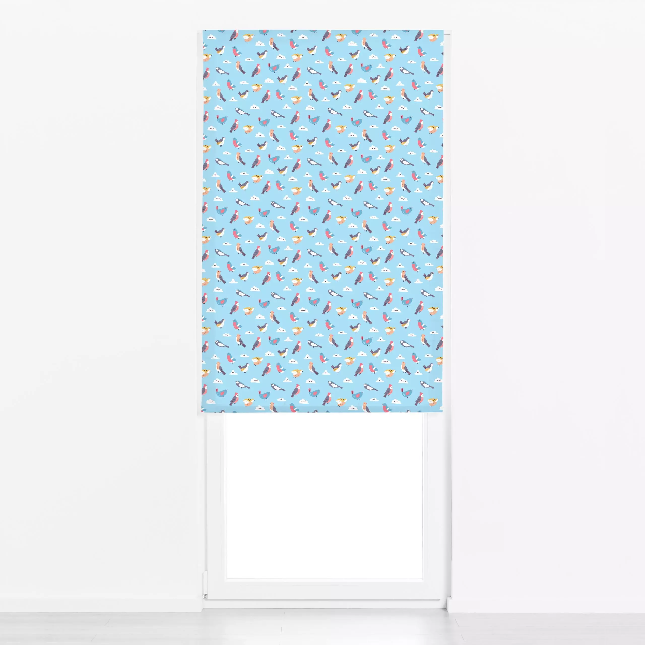 Raffrollo Birds - Tiere - von „Sara Maese“; Vogel, Tiere, pattern, animal, clouds, sky, birds, bird