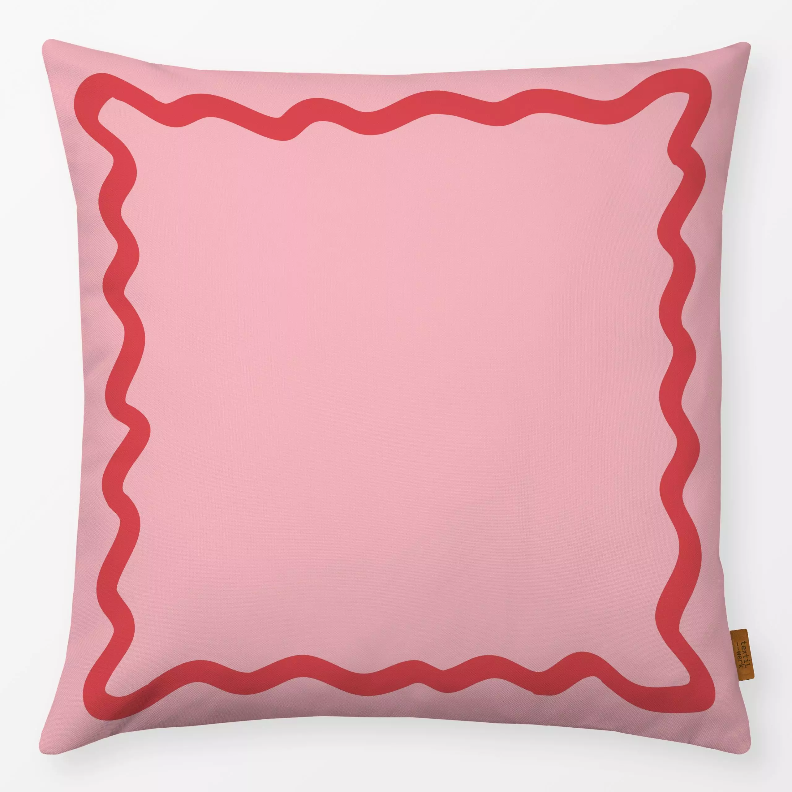 Kissen Wellenrand Pink Red - Sommer, Symbole & Muster - von „textilwerk"; Sommer, wellen, summer, waves, textilwerk, SummerV...