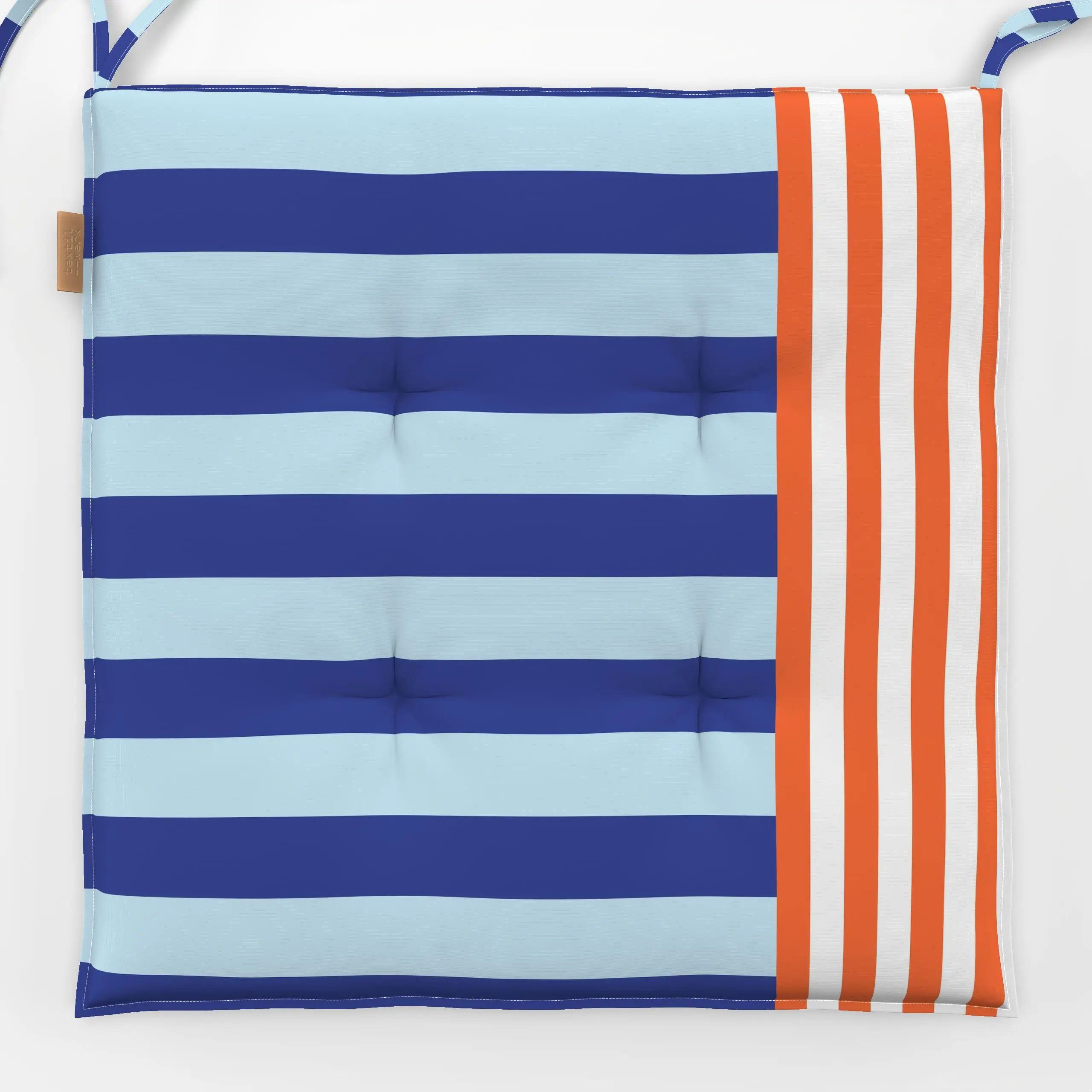 Sitzkissen Sun and Waves Stripes 2 - Sommer, Symbole & Muster - von „Andrea Liesert"; Urlaub, swimmingpool, zeitlos, outdoor...