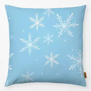 Kissen Let It Snow Blue