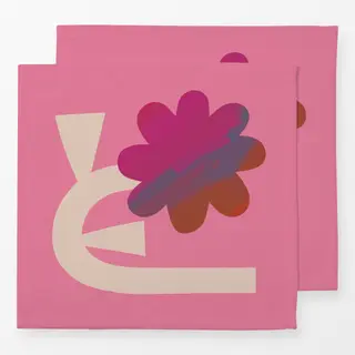 Servietten Blume Pink