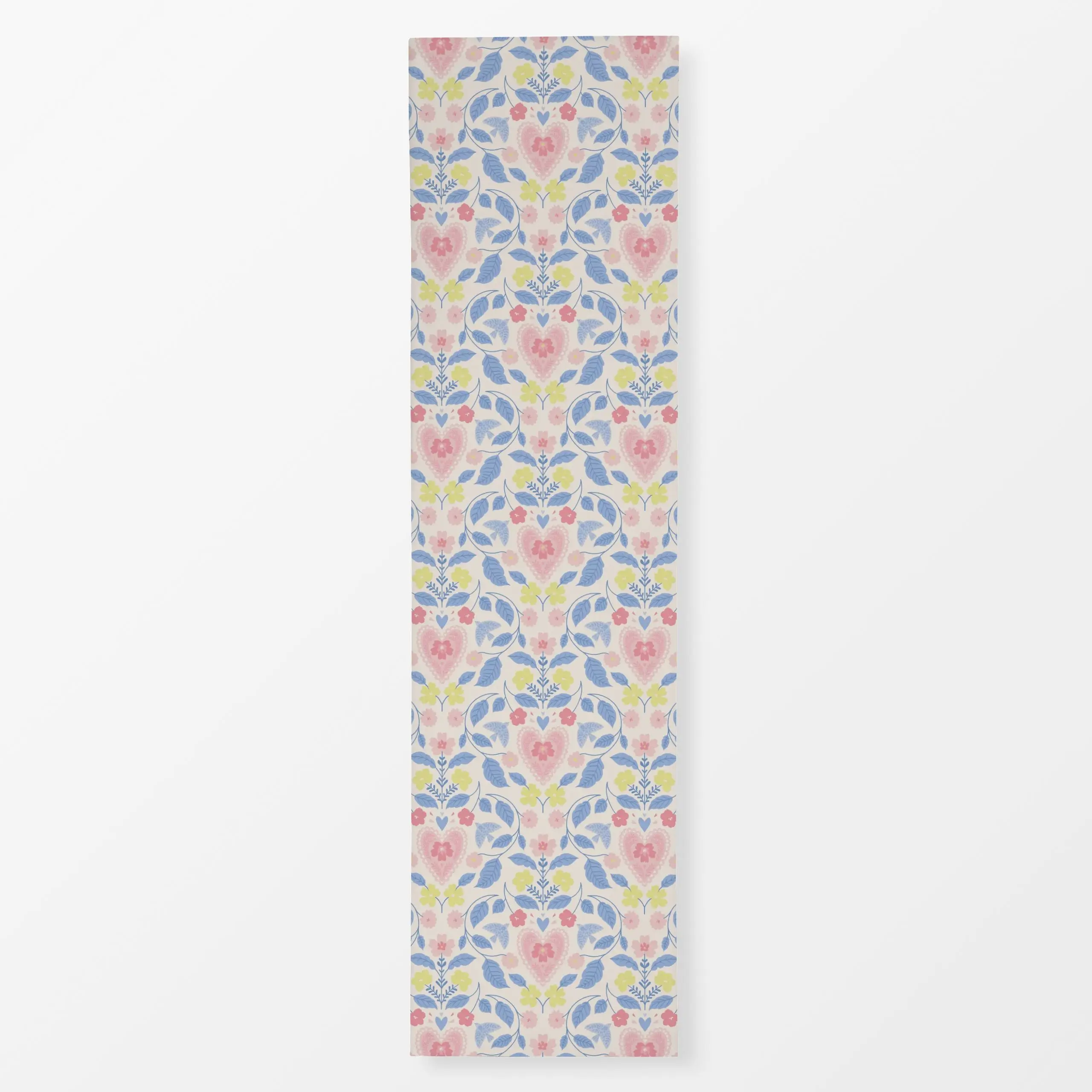 Tischläufer Midsummer Romantic Herz AOP2 - Blumen & Florales, Frühling, Sommer - von „DEINKI"; Blumen, Blätter, Herz, romant...