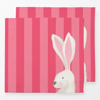 Servietten Hello Spring Hase Streifen