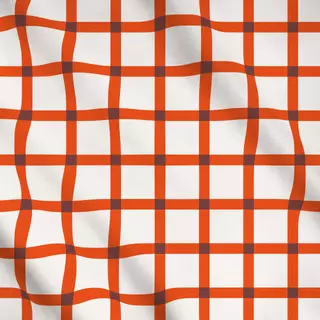 Meterware Karos hoch zwei | beige-rot