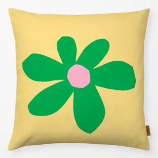 Kissen Joyful green flower yellow