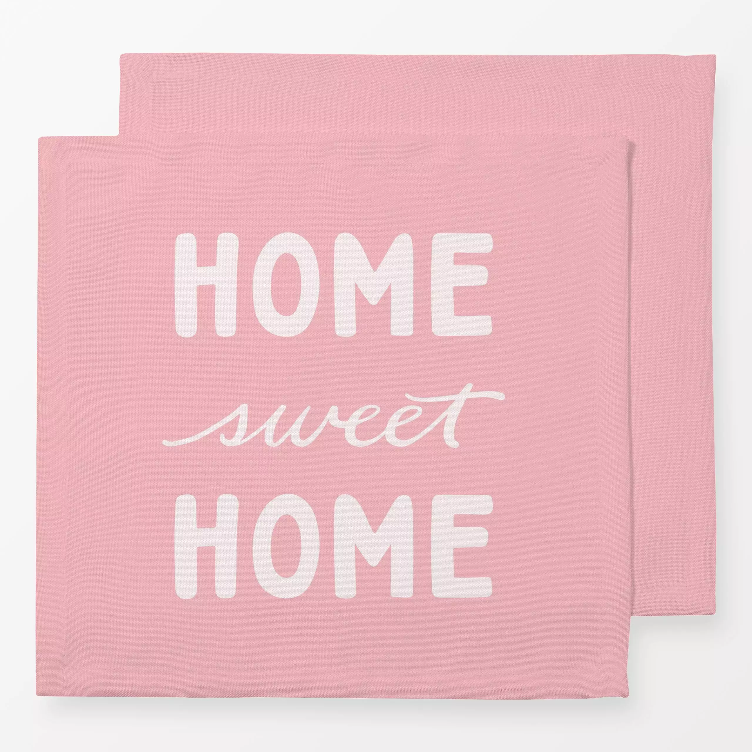 Servietten Home Sweet Home Rosa - Sprüche & Schriftzüge - von „Kathrin Woo"; Home, Spruchkissen, Lettering, homedecor, Handl...