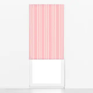 Raffrollo Spitzenstreifen Rosa