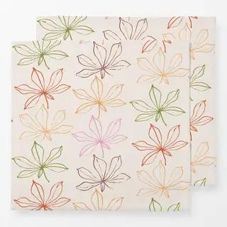 Servietten Kastanie Blätter Muster