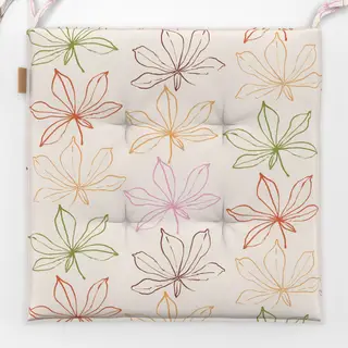 Sitzkissen Kastanie Blätter Muster