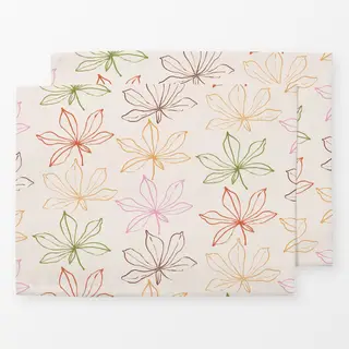 Tischset Kastanie Blätter Muster