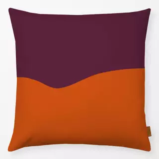 Kissen color block orange rot
