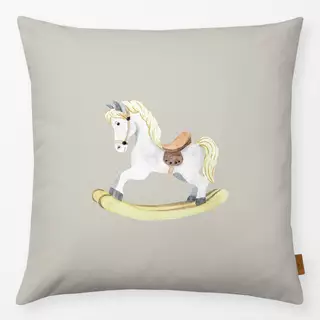 Kissen Schaukelpferd beige