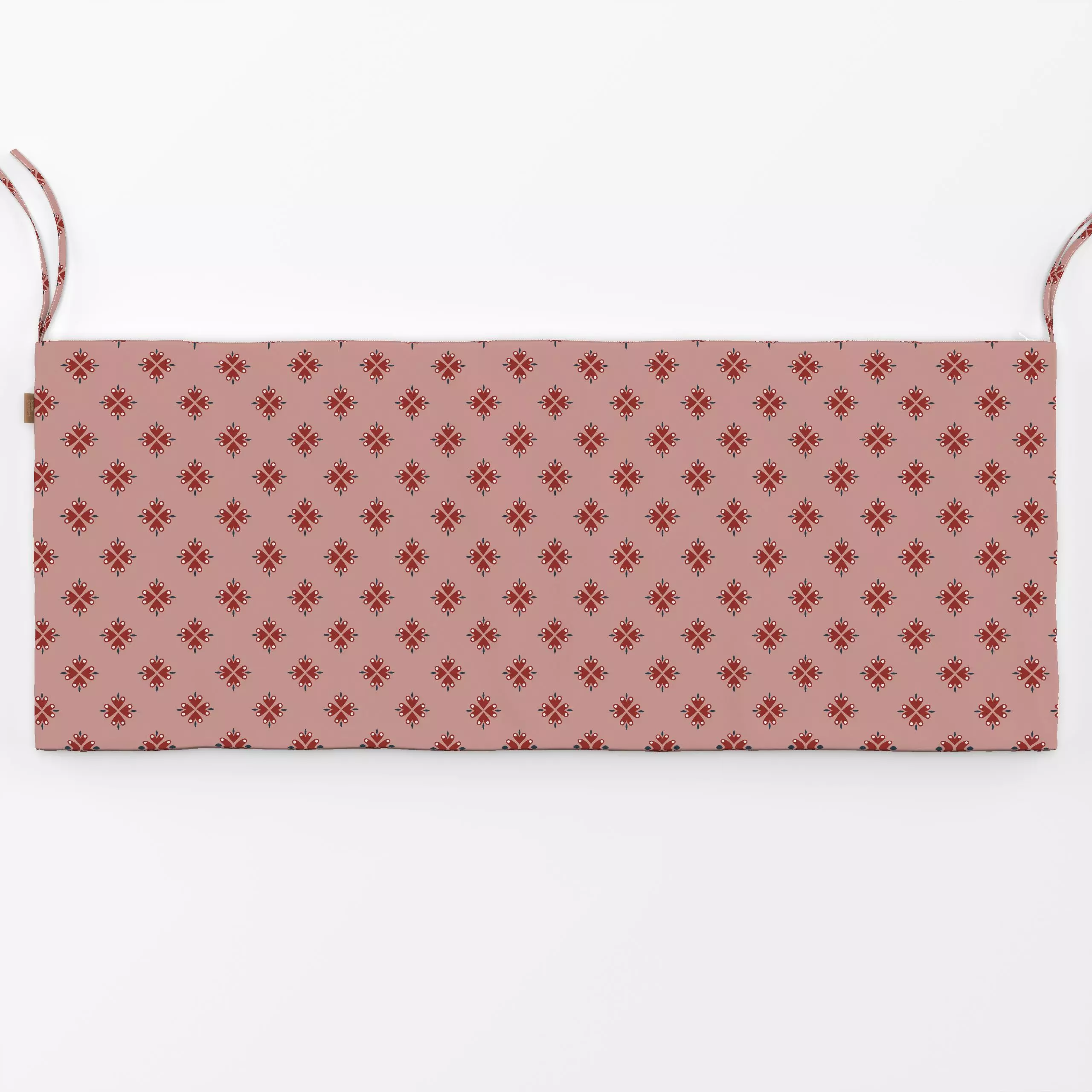 Bankauflage Muster Herzblume altrosa - Weihnachten, Symbole & Muster - von „Kerstin Ax"; skandinavisch, Blumen, Weihnachten,...