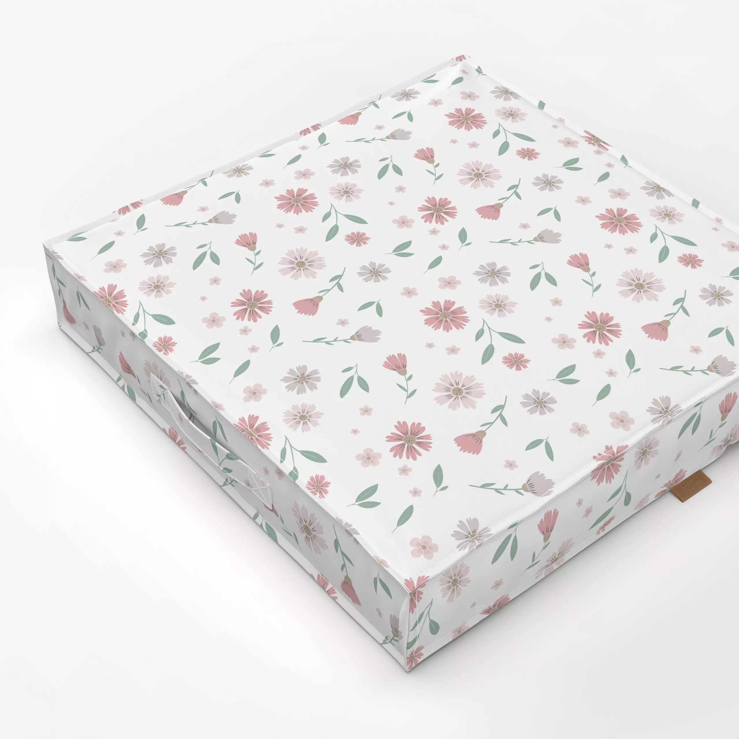 Bodenkissen Blumen aus dem Garten rosé - Blumen & Florales, Frühling, Sommer - von „Heyduda"; Muster, Blumen, Garten, Blüten...