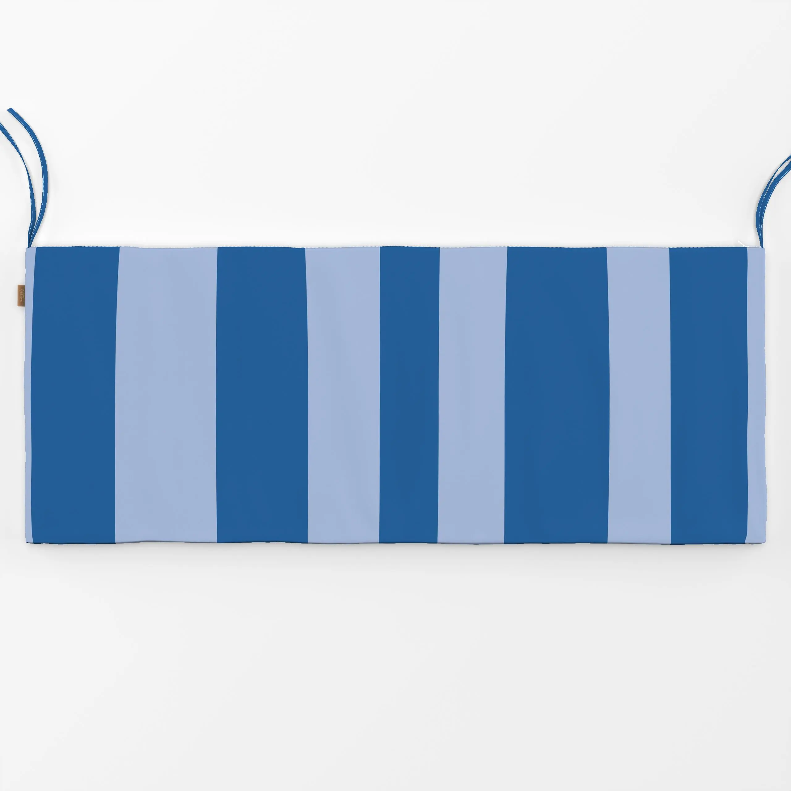 Bankauflage Santorini Streifen Blau Blau - Sommer, Symbole & Muster - von „DEINKI"; Streifen, Sommer, blau, gestreift, verti...