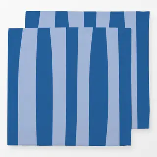 Servietten Santorini Streifen Blau Blau