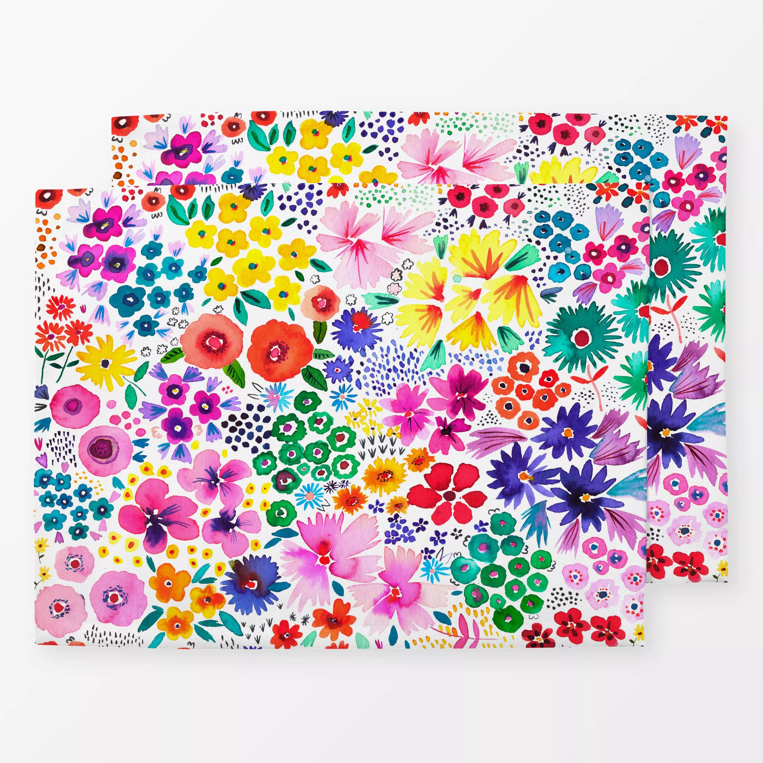 Tischset Artful Spring Flowers - Blumen & Florales, Frühling, Sommer - von „Ninola Design "; Blumen, Wildblumen, floral, flo...