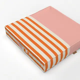 Bodenkissen Maritimer Streifen Orange