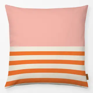 Kissen Maritimer Streifen Orange