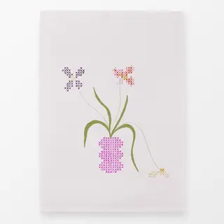 Geschirrtücher Blumenvase Kreuzstich