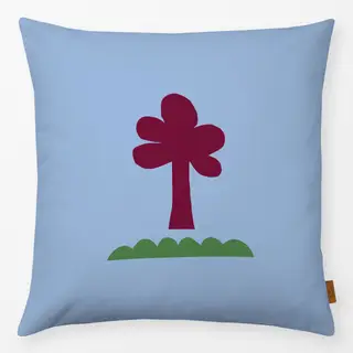 Kissen Frühling Baum hellblau