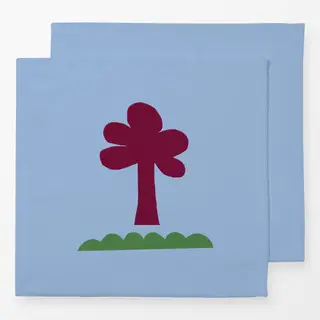 Servietten Frühling Baum hellblau