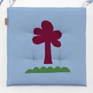 Sitzkissen Frühling Baum hellblau