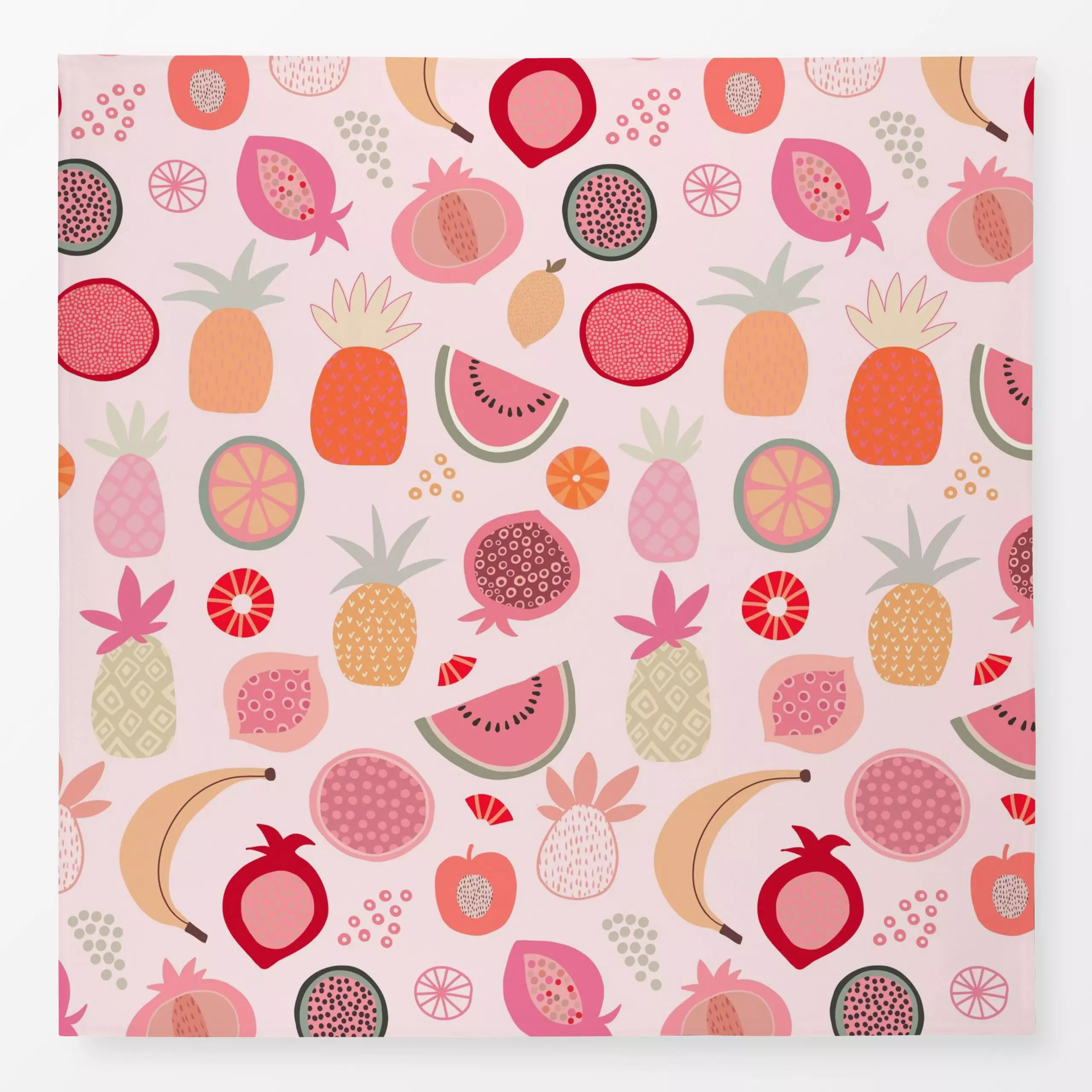 Tischdecke Exotic Fruit Paradise pink, tropisch, Früchte, Sommer, von Andrea Haase
