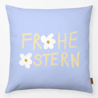 Kissen Frohe Ostern Blume Blau