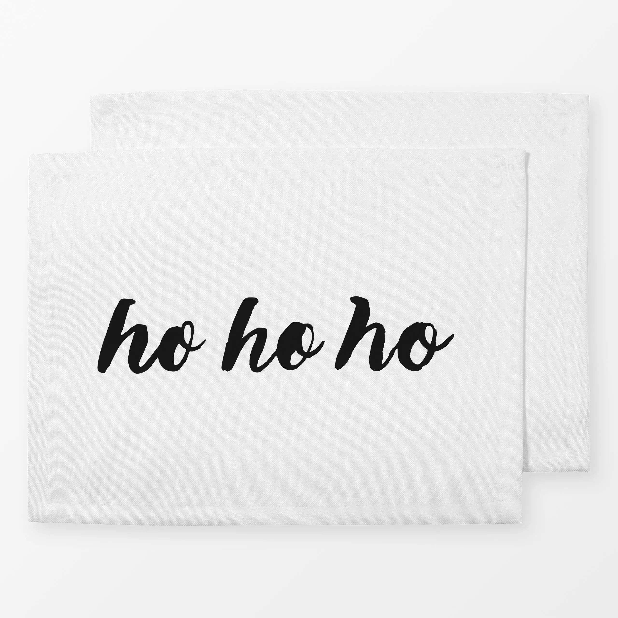 Tischset ho ho ho - Sprüche & Schriftzüge, Weihnachten - von „Fjord Studio"; Weihnachtsmann, Weihnachten, winterdeko, Spruch...