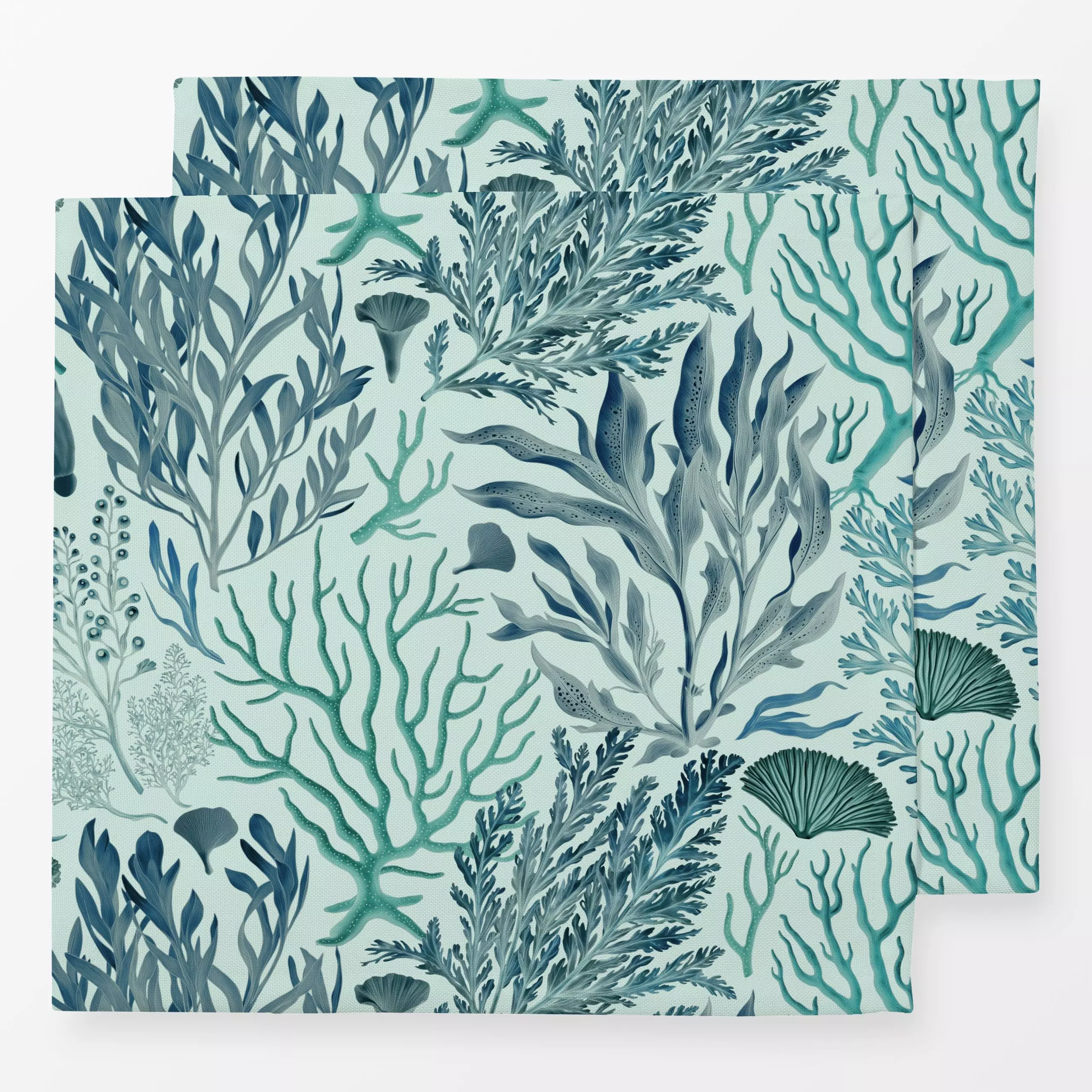 Servietten Mystical Ocean Teal - Natur & Landschaft, Pflanzen & Botanik - von „Andrea Haase"; Ozean, Meer, Unterwasserwelt, ...
