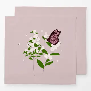 Servietten Schneebeere  Beige