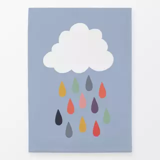 Geschirrtuch Bunter Regen Blau