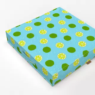 Bodenkissen frisches Limettenmuster