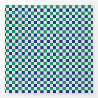 Tischdecke Karo Grün Blau Creme