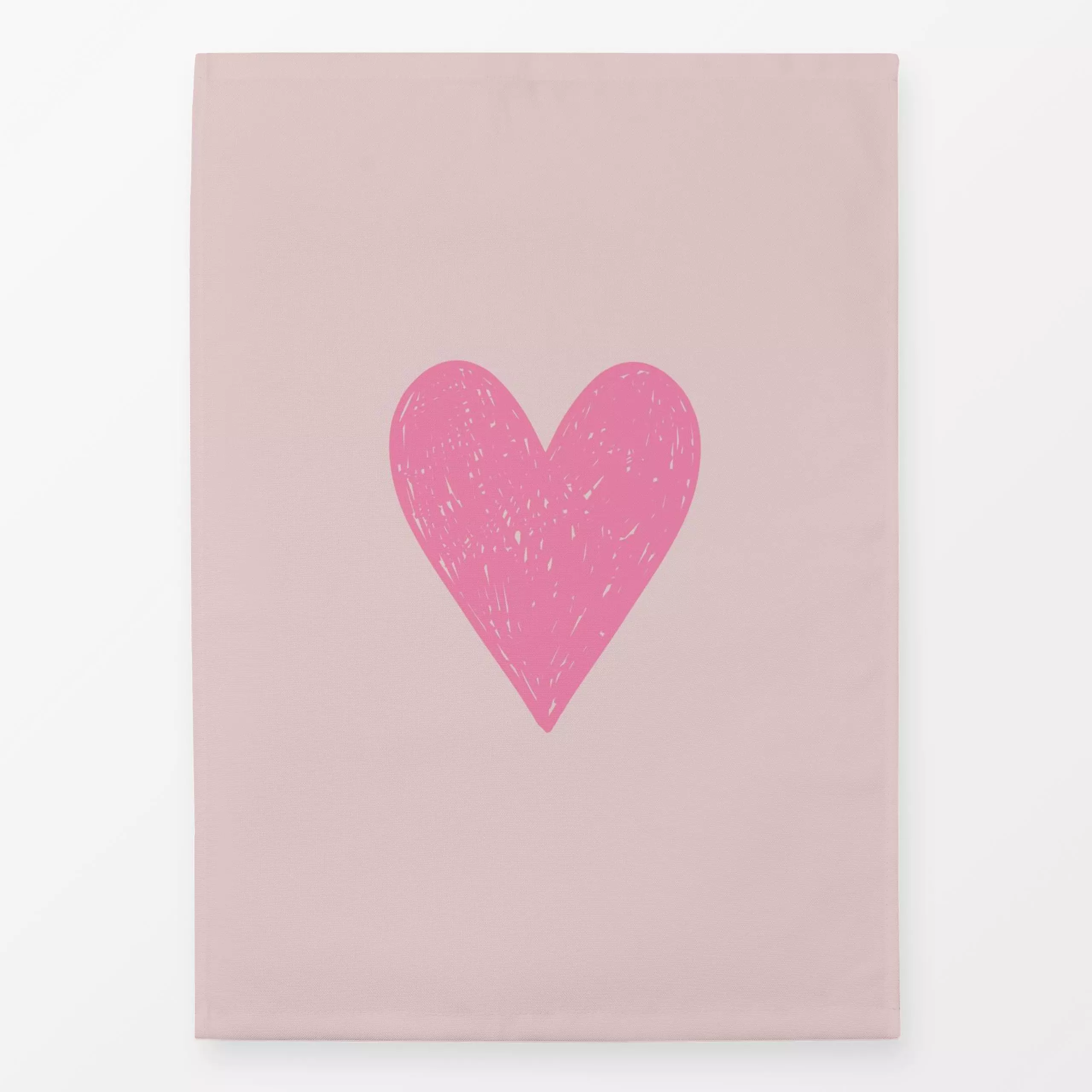 Geschirrtücher Sketchy Herz Rosa Pink - Liebe, Romantik & Pride, Anlässe - von „DEINKI Studio"; Love, Herzen, Valentinstag, ...