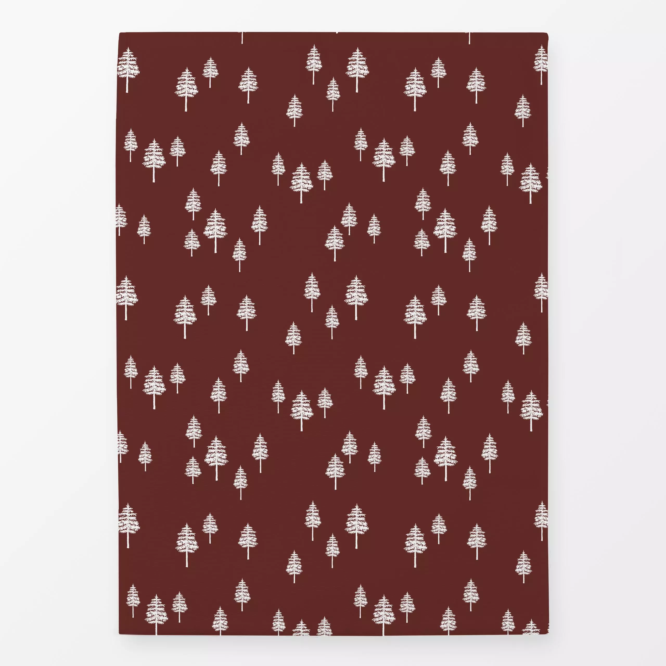 Geschirrtücher White Winter Forest brick red - Natur & Landschaft, Weihnachten, Winter - von „Karen Menzenbach"; Natur, Tann...