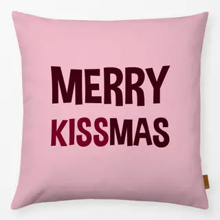Kissen Merry Kissmas pink