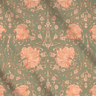 Meterware Grün William Morris- Pimpernel