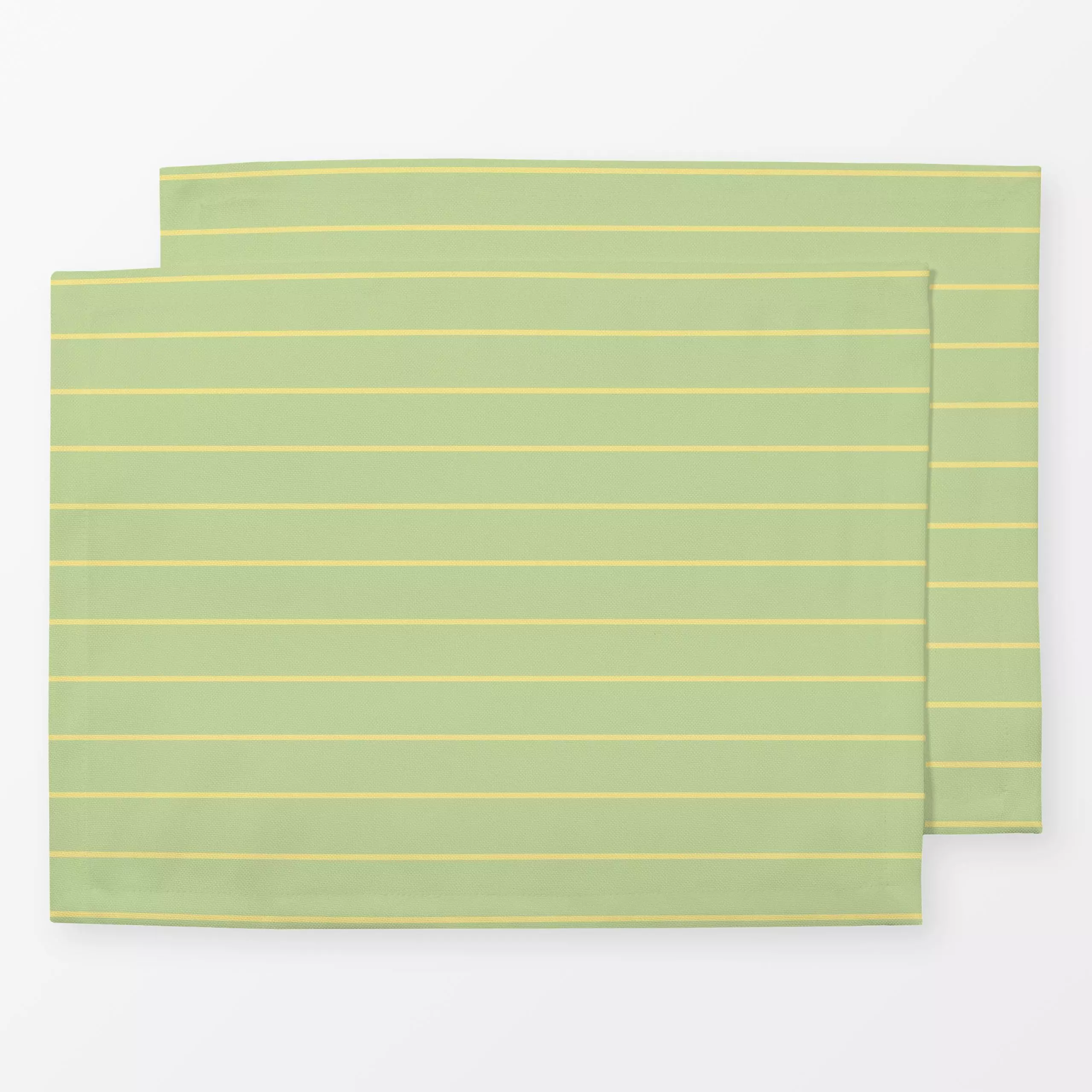 Tischset Hand Drawn Lines Grün Gelb, gemustert, Sommer, von textilwerk