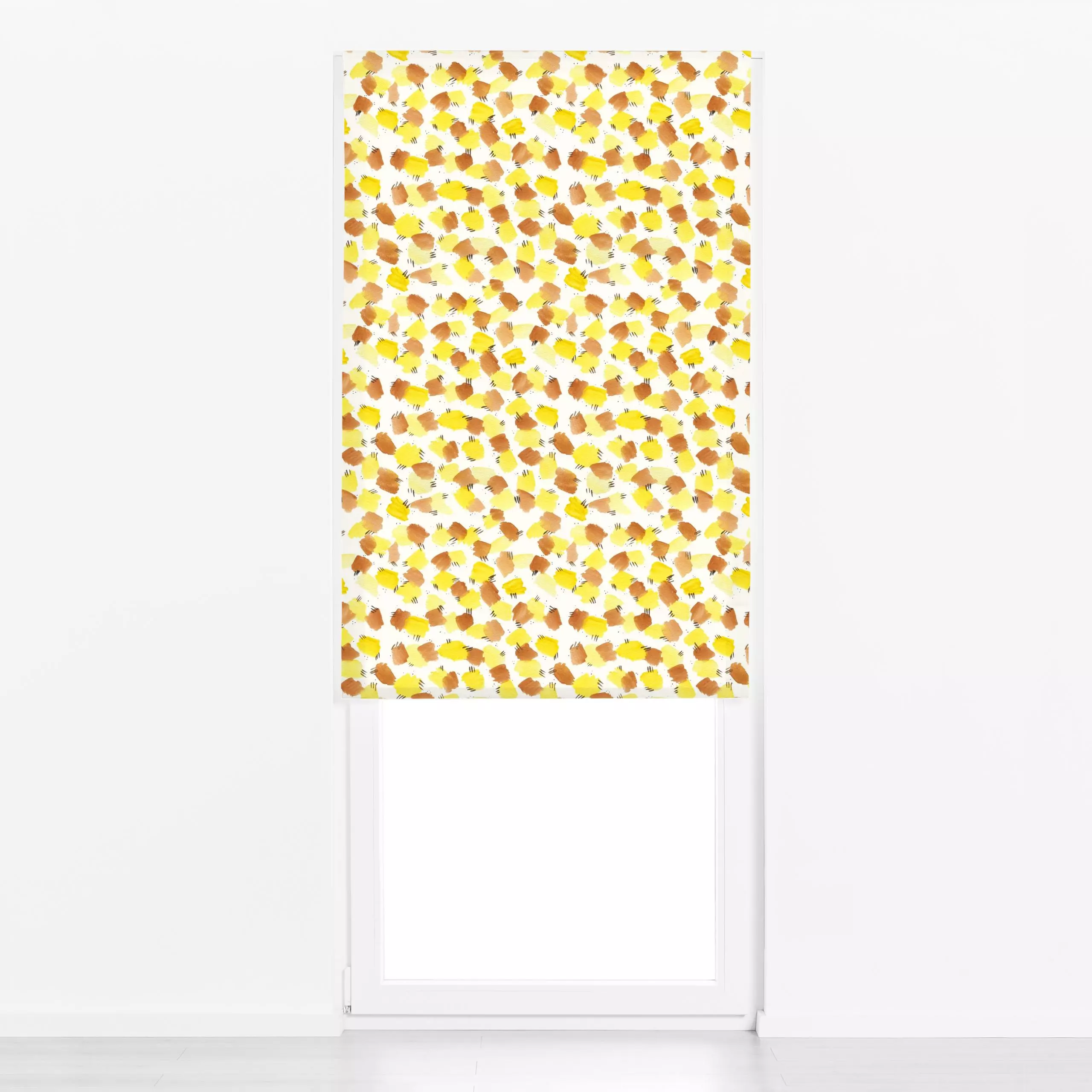 Raffrollo Abstract fall - Herbst, Symbole & Muster - von „Studio Salz"; Wasserfarben, Pinsel, abstrakt, Pinselstrich, herbst...