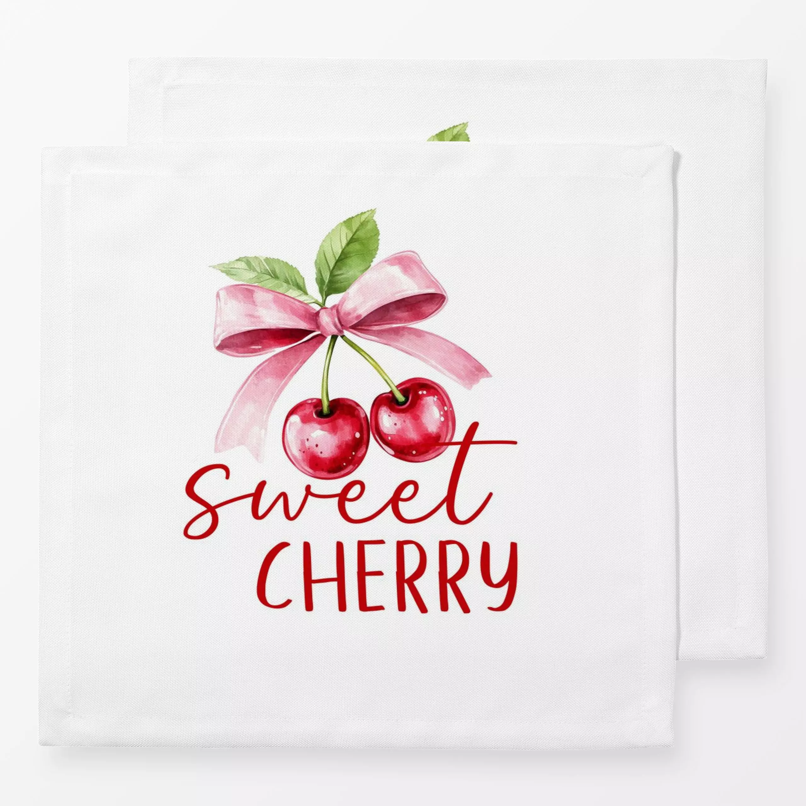 Servietten Sommer - Sweet Cherry - Sommer, Sprüche & Schriftzüge, Früchte - von „Uta Naumann"; Obst, Wasserfarben, Garten, K...