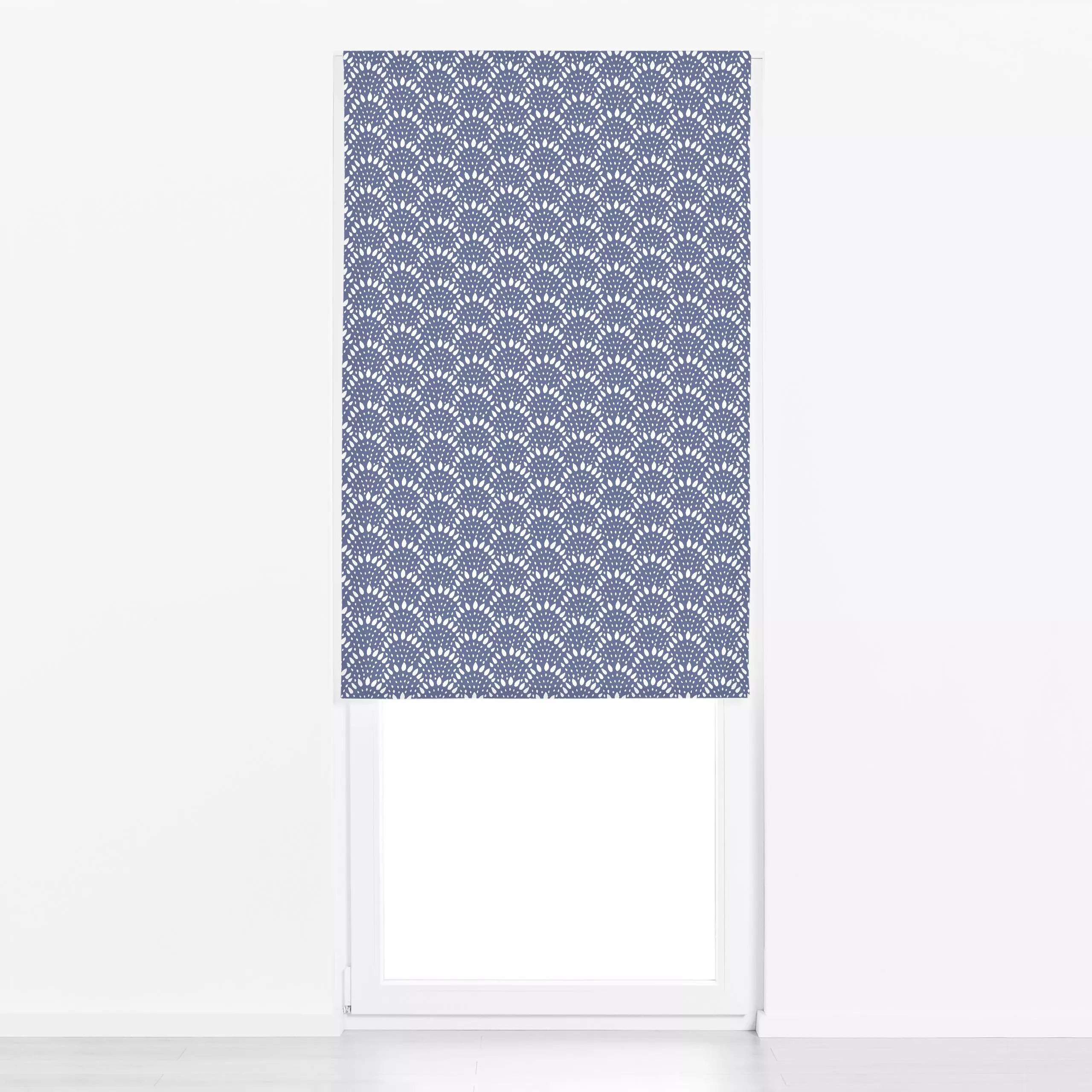 Raffrollo Marokkanisch Blau - Sommer, Symbole & Muster - von „Sara Maria"; marrokko, boho, graphisch, Sommer, Scandinavian, ...