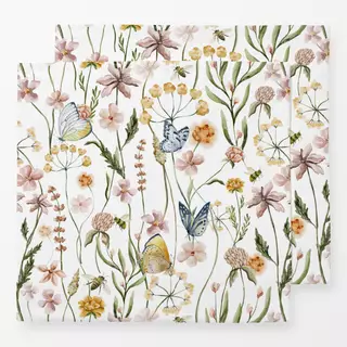 Servietten Trockenblumen Wiese 1