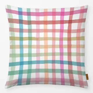 Kissen Gingham Kariert Regenbogen