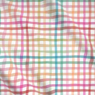 Meterware Gingham Kariert Regenbogen