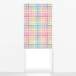 Raffrollo Gingham Kariert Regenbogen